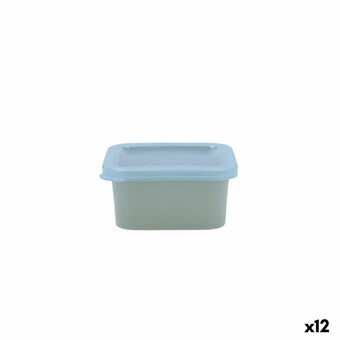 Fyrkantig matlåda med lock Quid Inspira 200 ml Grön Plast (12 antal)