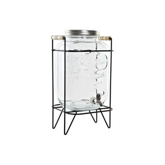 Vattentank DKD Home Decor Svart Silver Transparent Silikon Kristalljärn ABS Naturell (23 x 26 x 42 cm)