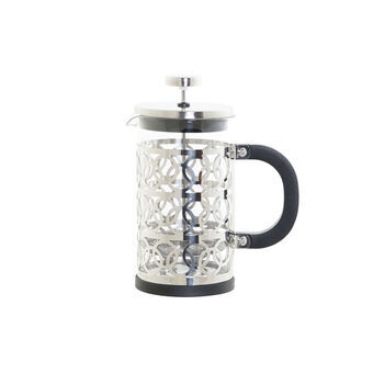 Kaffepress DKD Home Decor Svart Rostfritt stål Silver Borosilikatglas (600 ml)
