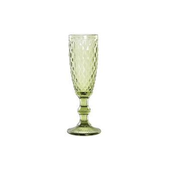 Champagneglas DKD Home Decor Glas Grön (150 ml)