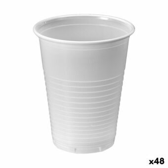 Set med återanvändbara glas Algon Vit 25 Delar 220 ml (48 antal)