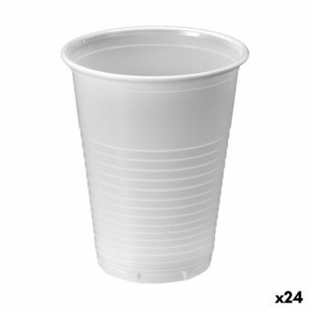 Set med återanvändbara glas Algon Vit 50 Delar 220 ml (24 antal)