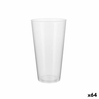 Set med återanvändbara glas Algon Plast Transparent 4 Delar 450 ml (64 antal)