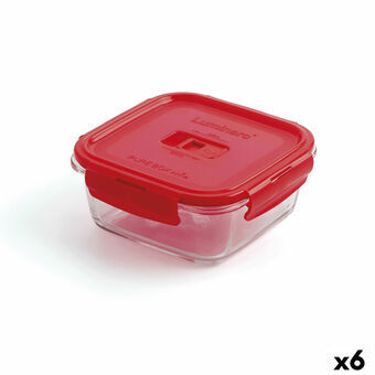 Hermetisk matlåda Luminarc Pure Box 760 ml Röd Glas (6 antal)
