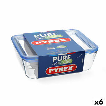 Hermetisk matlåda Pyrex Pure Glass Transparent Glas (800 ml) (6 antal)