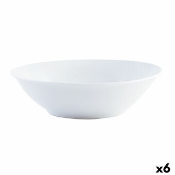 Salladsskål Quid Basic Keramik Vit (23 cm) (6 antal)