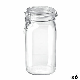 Behållare för matkonservering Bormioli Rocco fido Transparent Glas (1,5 L) (6 antal)