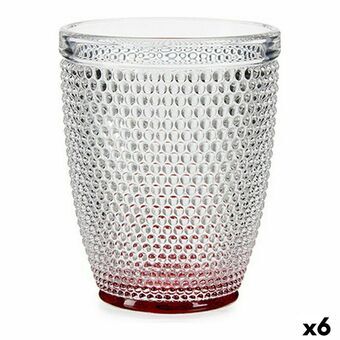 Glas Röd Poäng Transparent Glas 300 ml (6 antal)