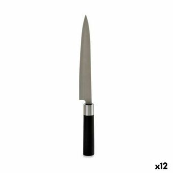 Kökskniv 3,5 x 33,5 x 2,2 cm Silvrig Svart Rostfritt stål Plast (12 antal)