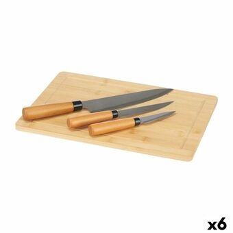Knivset Skärbräda Ost Bambu (6 antal)