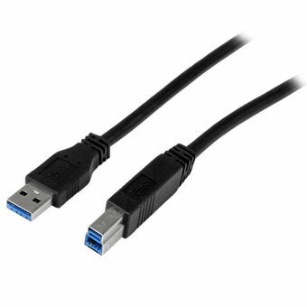 USB A till USB B Kabel Startech USB3CAB2M Svart 2 m