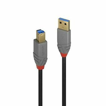 USB-kabel LINDY 36744 5 m Svart Grå