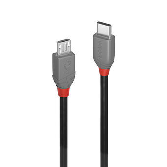 USB-kabel LINDY 36892 Svart Svart/Grå 2 m