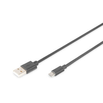 USB-kabel till mikro-USB Digitus by Assmann AK-300110-010-S Svart 1 m
