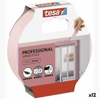 Självhäftande band TESA Professional Sensitive Målare Rosa 12 antal (25 mm x 50 m)