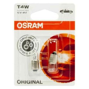 Glödlampa för bil OS3893-02B Osram OS3893-02B T4W 4W 12V (2 Delar)