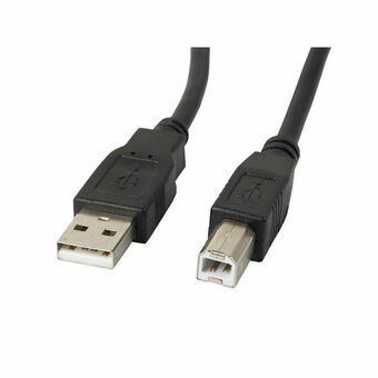 USB A till USB B Kabel Lanberg CA-USBA-10CC-0005-BK Svart