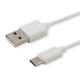 USB A till USB C Kabel Savio CL-125 Vit 1 m