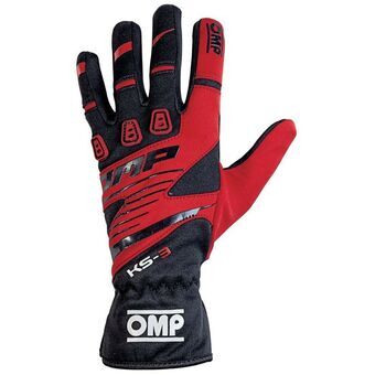 Karting Gloves OMP KS-3 Röd/Svart L