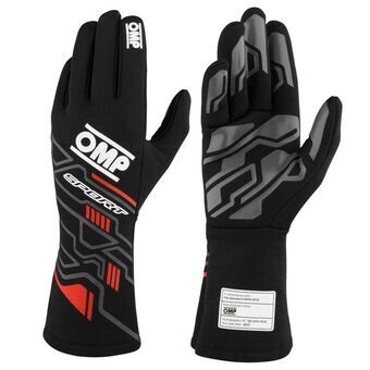 Men\'s Driving Gloves OMP SPORT Svart/Röd XL