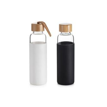 Flaska DKD Home Decor Svart Vit Bambu (6,6 x 6,6 x 23 cm) (2 antal)