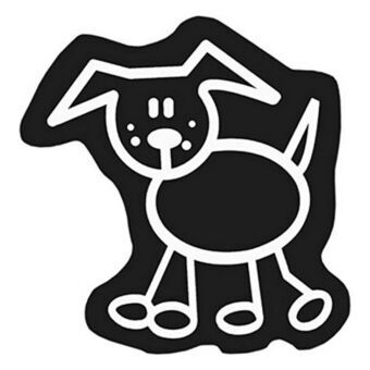 Klistermärke för bilar Family ADH06670 Hund Vit