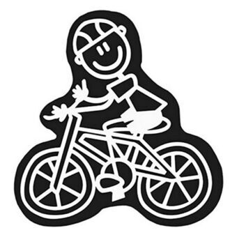 Klistermärke för bilar Family Män Cykel