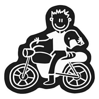 Klistermärke för bilar Family Män Motorcykel