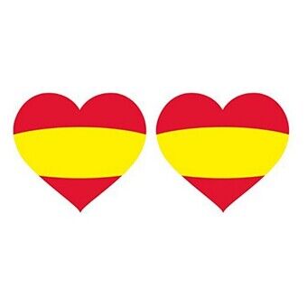 Klistermärken Flagga Spanien (2 uds) Hjärta
