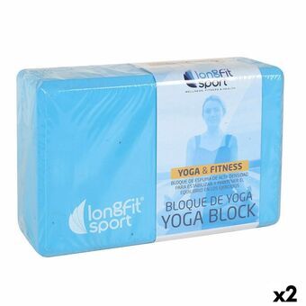 Yogablock LongFit Sport Blå 12,5 x 15 x 7,5 cm (2 antal)