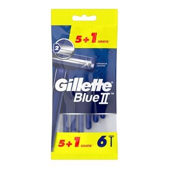 Manuell rakhyvel Gillette Blue II (6 uds)
