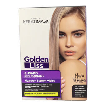 Mjukgörande hårbehandling Placenta Life Keratimask Golden Liss 3 Delar