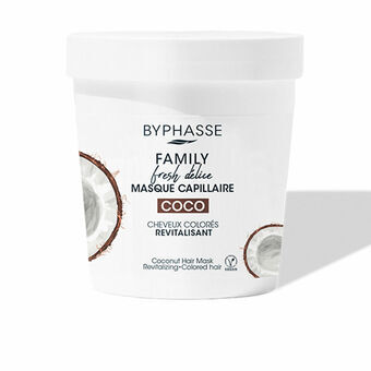 Revitaliserande mask Byphasse Family Fresh Delice Kokosnöt Färgat hår (250 ml)