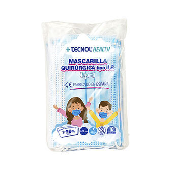 Hygienisk ansiktsmask Tecnol Barn 10 antal Blå (Barn)
