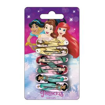 Hårklämmor Disney Princess Multicolour 6 Delar