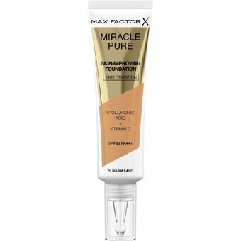 Flytande makeupbas Max Factor Miracle Pure 70-warm sand SPF 30 (30 ml)