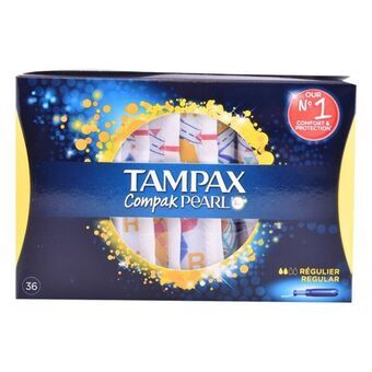 Tampongpaket Pearl Regular Tampax Tampax Pearl Compak (36 uds) (36 antal)