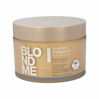Rengörande inpackning för blont hår Schwarzkopf  Blondme Blonde Wonders Golden (450 ml)