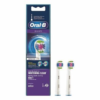 Tandborsthuvud 3D White Whitening Clean Oral-B D White Whitening Clean (2 pcs) 2 antal