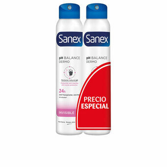 Deodorantspray Sanex Invisible 2 antal 200 ml