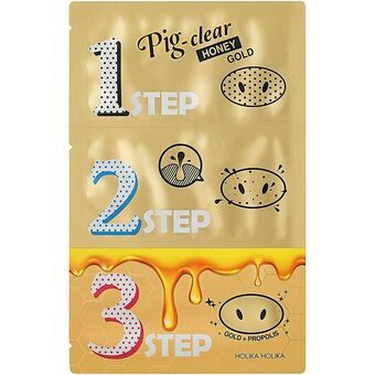 Anti-por-mask Holika Holika Pig Clear Honey Gold 3 Step
