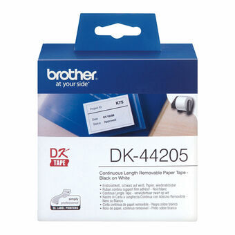 Etiketter till Skrivare Brother DK44205 62 mm x 15,24 m Vit Svart/Vit (2 antal)