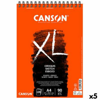 Drawing pad Canson XL Esboso 20 Blad A4 5 antal 90 g/m² Vit Naturell