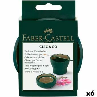 Glas Faber-Castell Clic & Go Hopfällbar Mörkgrön (6 antal)