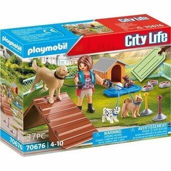 Playset Playmobil City Life Hund Träning 70676 (37 pcs)