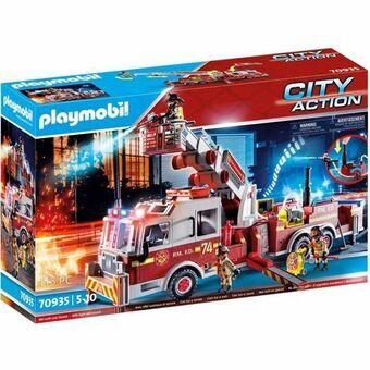 Fordonsspel   Playmobil Fire Truck with Ladder 70935         113 Delar  