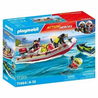 Playset Playmobil Action Heroes - Fireboat and Water Scooter 71464 52 Delar