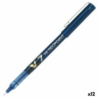 Penna för flytande bläck Pilot V-7 Hi-Tecpoint Blå 0,5 mm (12 antal)