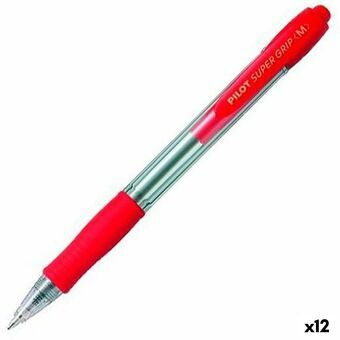 Penna Pilot Supergrip Röd Labda 0,4 mm 12 antal