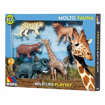 Set med 6 vilda djur Moltó Plast